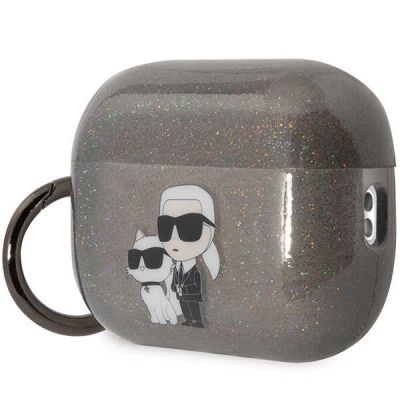 3. Karl Lagerfeld KLAP2HNKCTGK Airpods Pro 2 cover black/black Gliter Karl&Choupette