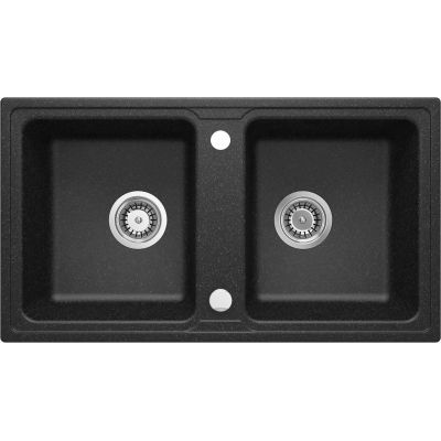 Granite sink, 2-bowl, ZQZ_2203 5907650851783