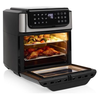 2. Tristar Heißluft-Ofen Kontrollleuchte Timerfunktion 12 l Single Autonomous 1800 W Hot Air Fryer Black, Stainless Steel