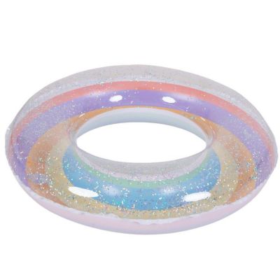 2. SWIMMING RING 90CM RAINBOW GLITTER PURPLE 35644