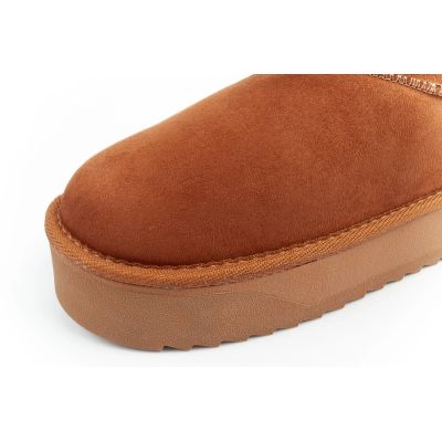 15. D.Franklin women's winter snow boots, fashionable fur lined, brown ankle boots