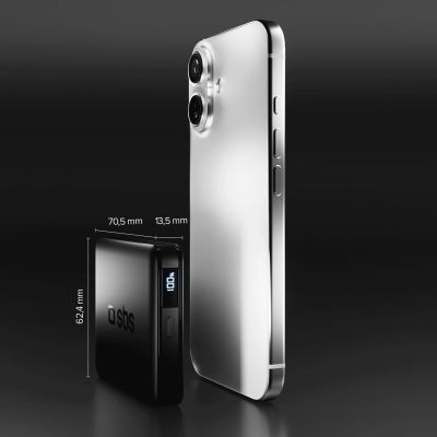 11. SBS HD 10W 5000mAh USB-C Power Bank with LCD Display - Black