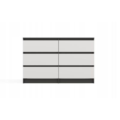 4. M6 MALWA CHEST OF DRAWERS 120CM ANT/WHITE SET