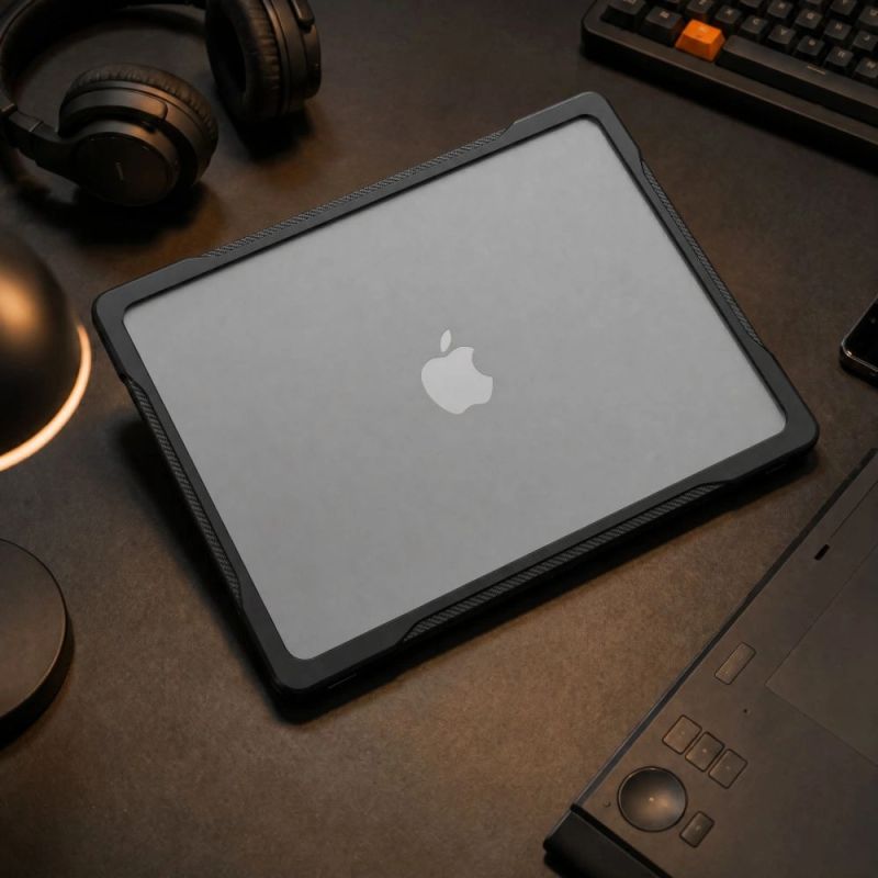 8. Tech-Protect Velar Case for MacBook Pro 16" 2021 / 2023 / 2025 / 2026 - Transparent Black