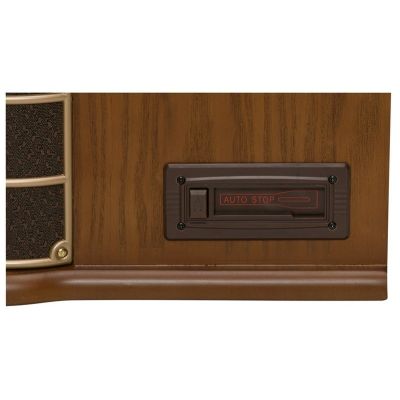 3. Denver MCR-50MK3 Retro Turntable – Wood Dark (FM, CD, USB)