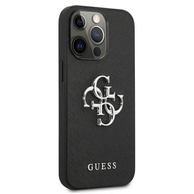 4. Guess Saffiano 4G Metal Logo case for iPhone 13 Pro / 13 6.1" - black