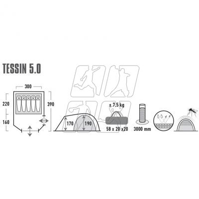 2. Tent High Peak Tessin 5 10228