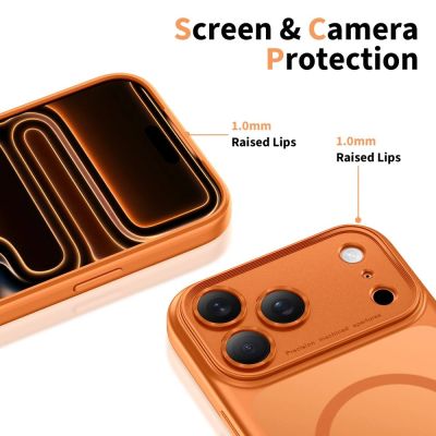4. Tech-Protect Magpeak MagSafe CC Case for iPhone 17 Pro - Orange
