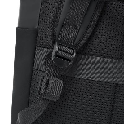 18. Rivacase Eden City Backpack Black Polyester, Waxed Leather (Pull Up)