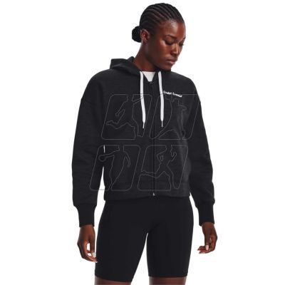 4. Under Armor Essential Fleece Script FZ Hoodie W 1374 106-001