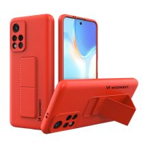 Wozinsky Kickstand Case silicone case with stand Xiaomi Poco M4 Pro 5G red