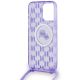 6. Karl Lagerfeld IML Crossbody Monogram Karl & Choupette Head MagSafe Case for iPhone 15 Pro Max - Purple