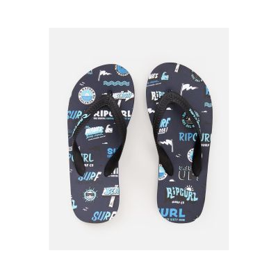 2. RIP CURL Surf School Boys' Flip-Flops – Navy Blue