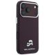 4. Karl Lagerfeld Grained Choupette Head Metal MagSafe case for iPhone 18 Pro Max - burgundy