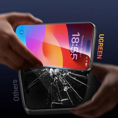 3. Ugreen SP629 Tempered Glass with Mounting Frame for iPhone 16 Pro (2 pcs.)