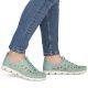 5. Women's leather openwork shoes green Rieker 49956-52