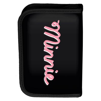 2. PASO x Minnie Mouse black school pencil case without school accessories - DM23VV-P001BW