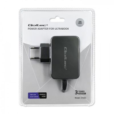 8. QOLTEC POWER SUPPLY FOR ASUS ULTRABOOK 45W | 19V | 2.37A | 3.0*1.0