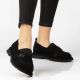 8. Women's leather moccasins with elastic band, black Filippo DP7947