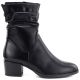 2. Women's high-heeled ankle boots with a gathered upper, black Vinceza 58682
