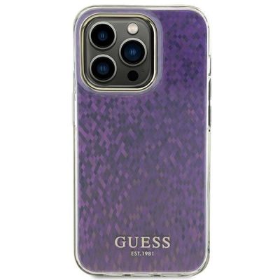 3. Guess GUHCP15LHDECMP iPhone 15 Pro 6.1" pink/pink hardcase IML Faceted Mirror Disco Iridescent