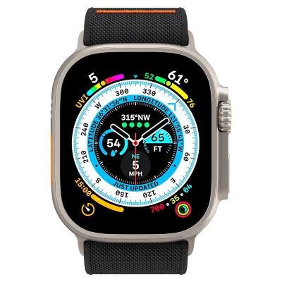 10. Spigen Fit Lite Ultra Strap for Apple Watch 4/5/6/7/8/9/SE/Ultra (42/44/45/49 mm) - Black