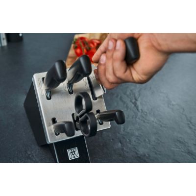 14. ZWILLING Four Star 35145-007-0 Self-Sharpening Knife Set, 7 Pieces, Black