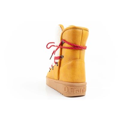 14. D.Franklin women's winter snow boots, fashionable fur lining, mustard color