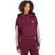 Women's adidas Essentials 3-Stripes French Terry Quarter-Zip Burgundy Sweatshirt KF8316