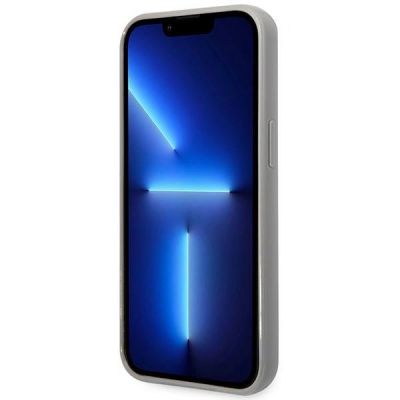 5. Karl Lagerfeld Karl Lagerfeld Monogram Iridescent case for iPhone 14 Pro - silver