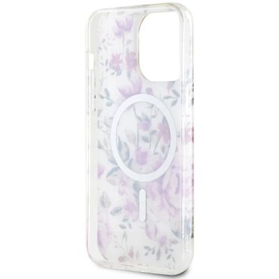 12. Guess GUHMP14LHCFWST iPhone 14 Pro 6.1" transparent hardcase Flower MagSafe