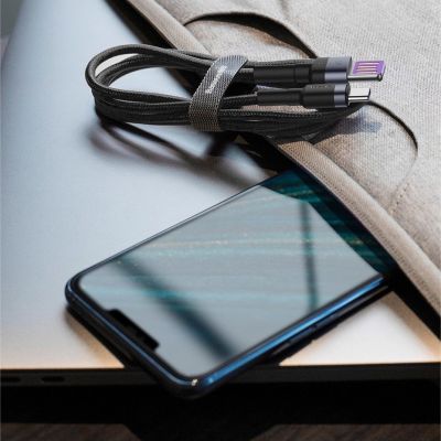 19. Baseus Cafule cable USB Type C SuperCharge 40W Quick Charge 3.0 QC 3.0 1m gray-black (CATKLF-PG1)