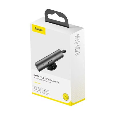 19. Baseus Sharp Tool Safety Hammer (Window-breaking+Safety belt cutting) Dark gray (CRSFH-0G)