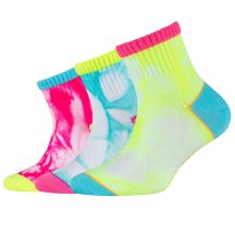 Skechers 3PPK Girls Casual Fancy Tie Die Socks SK41076-1001 Multicolored 31-34