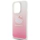 6. Hello Kitty IML Gradient Electrop Kitty Head case for iPhone 14 Pro - pink
