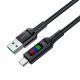 2. Acefast C7-04 USB-A USB-C 60W 1.2m cable with display - black