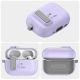 4. Tech-Protect Slim Hook Case with Carabiner for Apple AirPods Pro 1 / 2 - Purple