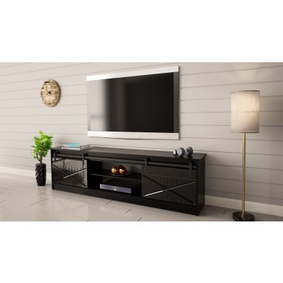 5. TV cabinet GRANERO 200x56.7x35 black/black combination