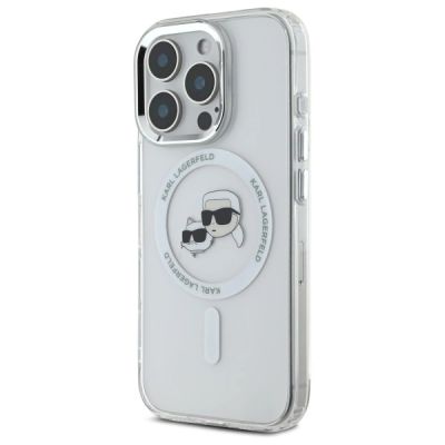 2. Karl Lagerfeld IML Metal Karl&Choupette Head MagSafe Case for iPhone 16 Pro - White