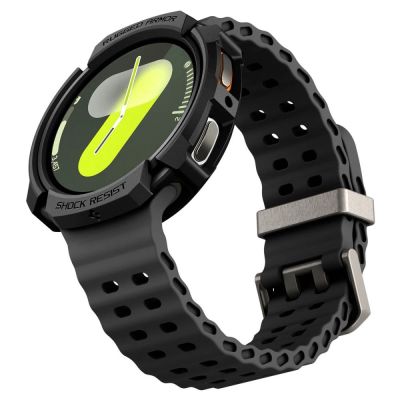 10. Spigen Rugged Armor Case for Samsung Galaxy Watch 8 44mm - Matte Black