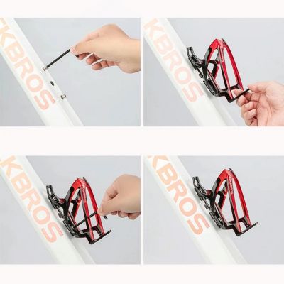 4. Rockbros FK338 Bike Bottle Holder - Black and Red