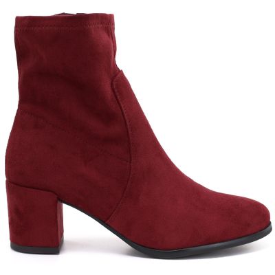 2. Sergio Leone BT-55 Burgundy Women's Ankle Boots
