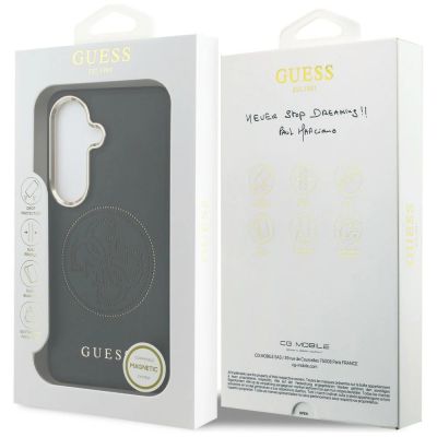 8. Guess Perforated Logo MagSafe Case for Samsung Galaxy S26 – Black
