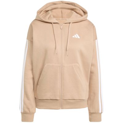 8. adidas Essentials 3-Stripes Full-Zip Fleece Hoodie W JX7706