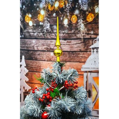 13. CHRISTMAS TREE TOP, HEIGHT 25 CM, GOLDEN