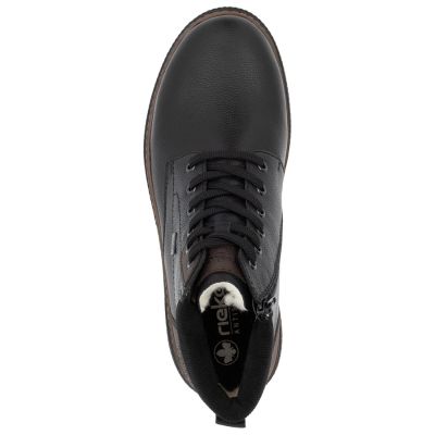 35. Men’s Black Waterproof Leather Boots with Warm Lining Rieker B3343-00