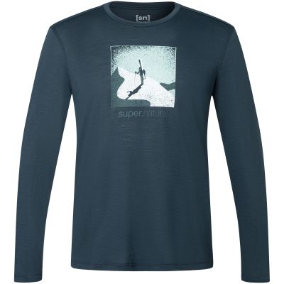 Men’s SUPER.NATURAL M Almost Done LS Long-Sleeve Shirt, Navy
