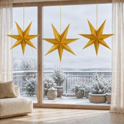 7. DECORATIVE PAPER STAR 60CM GOLD