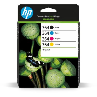 43. HP 364 4-pack Original Ink Cartridges: Black/Cyan/Magenta/Yellow