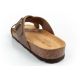 5. Bio Bio shoes men's slippers, profiled flip-flops, natural leather, brown